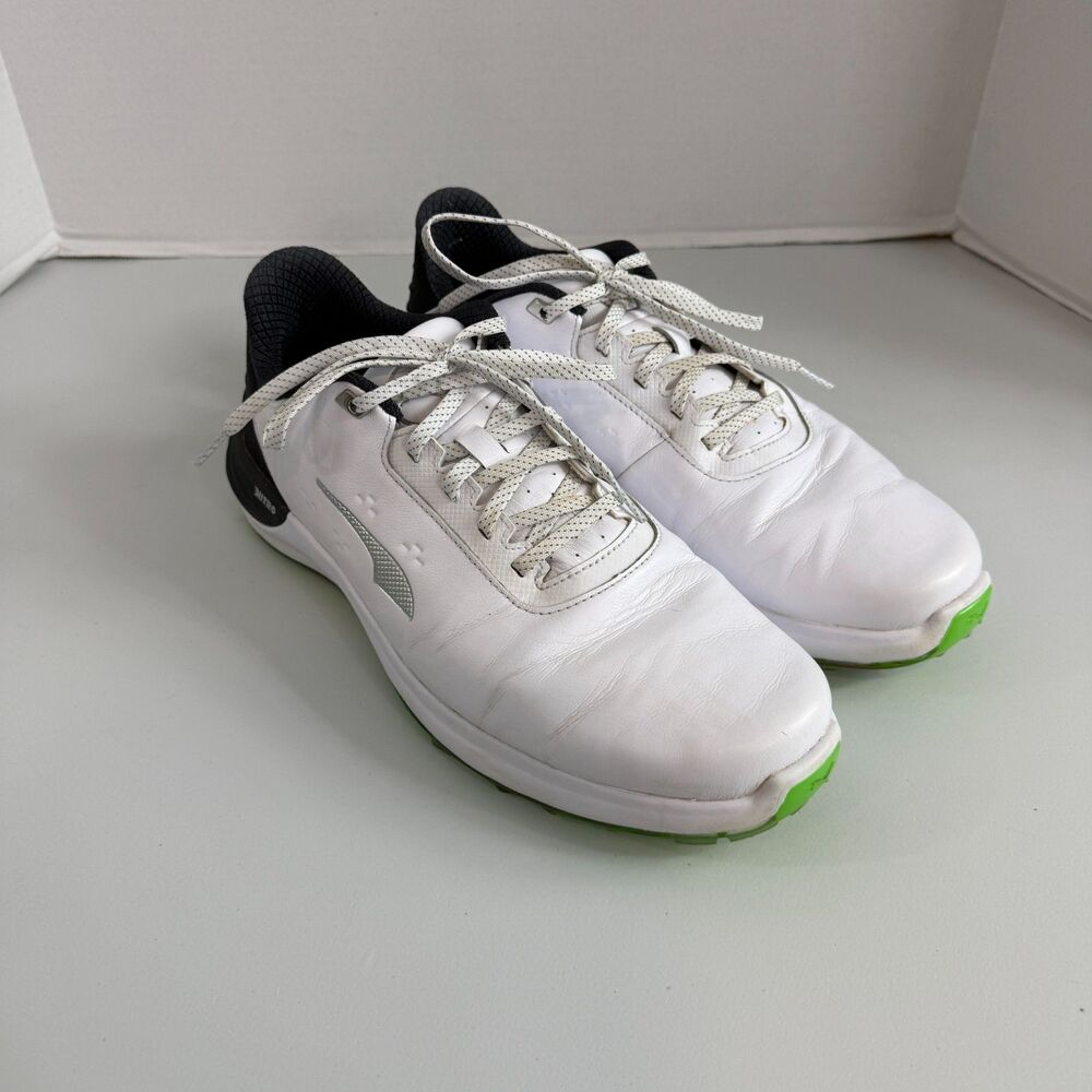 Puma PhantomCat Nitro Golf Shoes Mens 11.5 White Black Green 378939-01